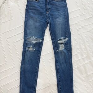 Girls Old Navy Distressed Blue Jeans Size 10
